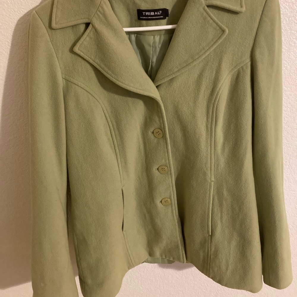 Light Green Blazer Coat